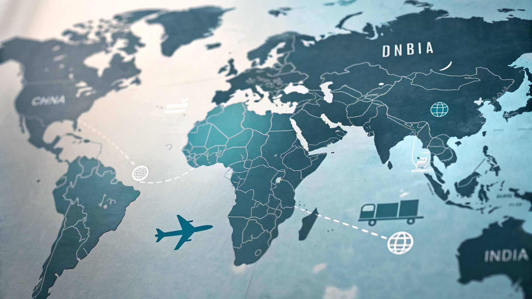 Global delivery map highlighting SENLIGHT export destinations and port logistics