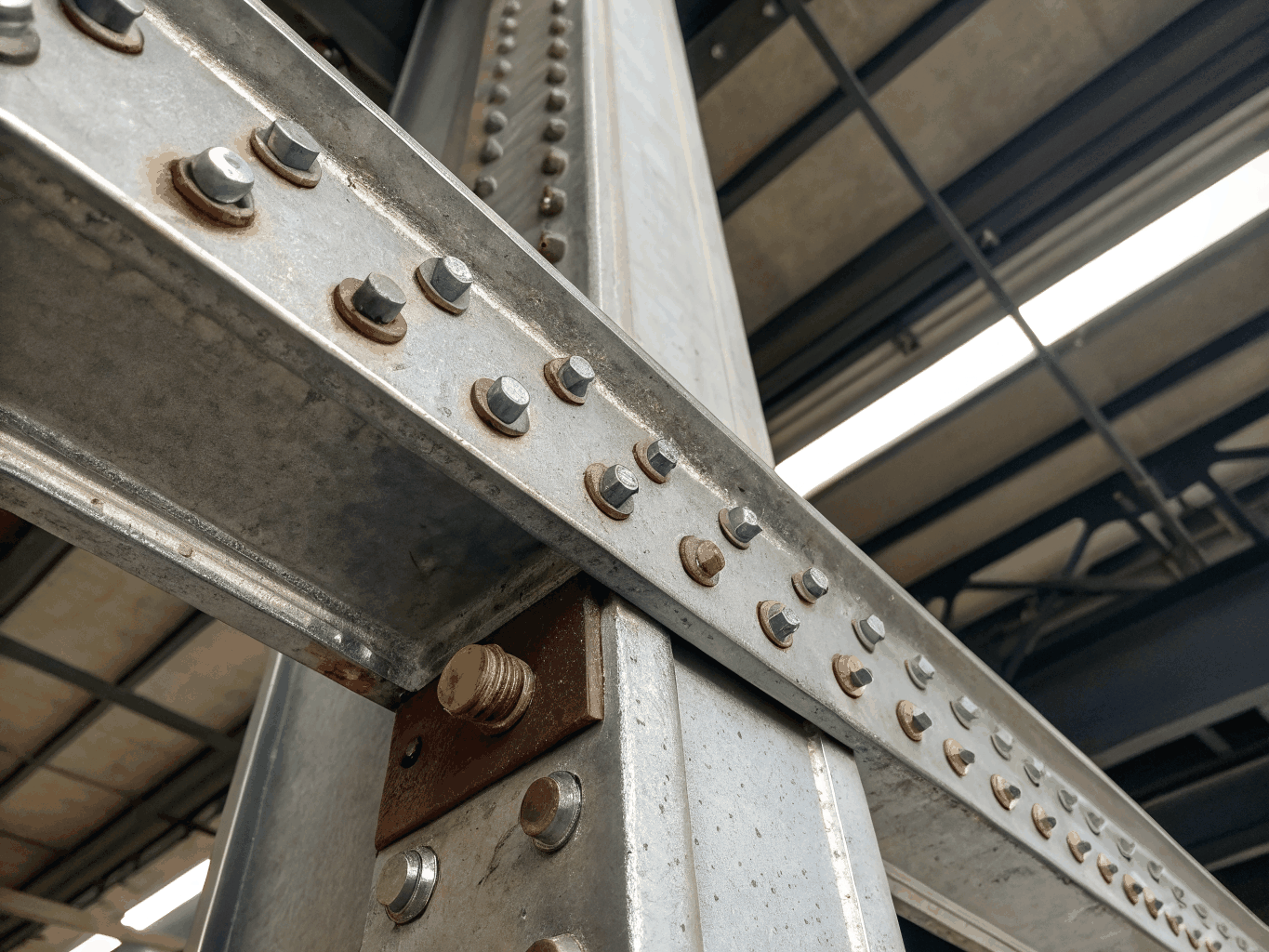 Heavy-duty structural aluminum joint and tensioning hardware detail