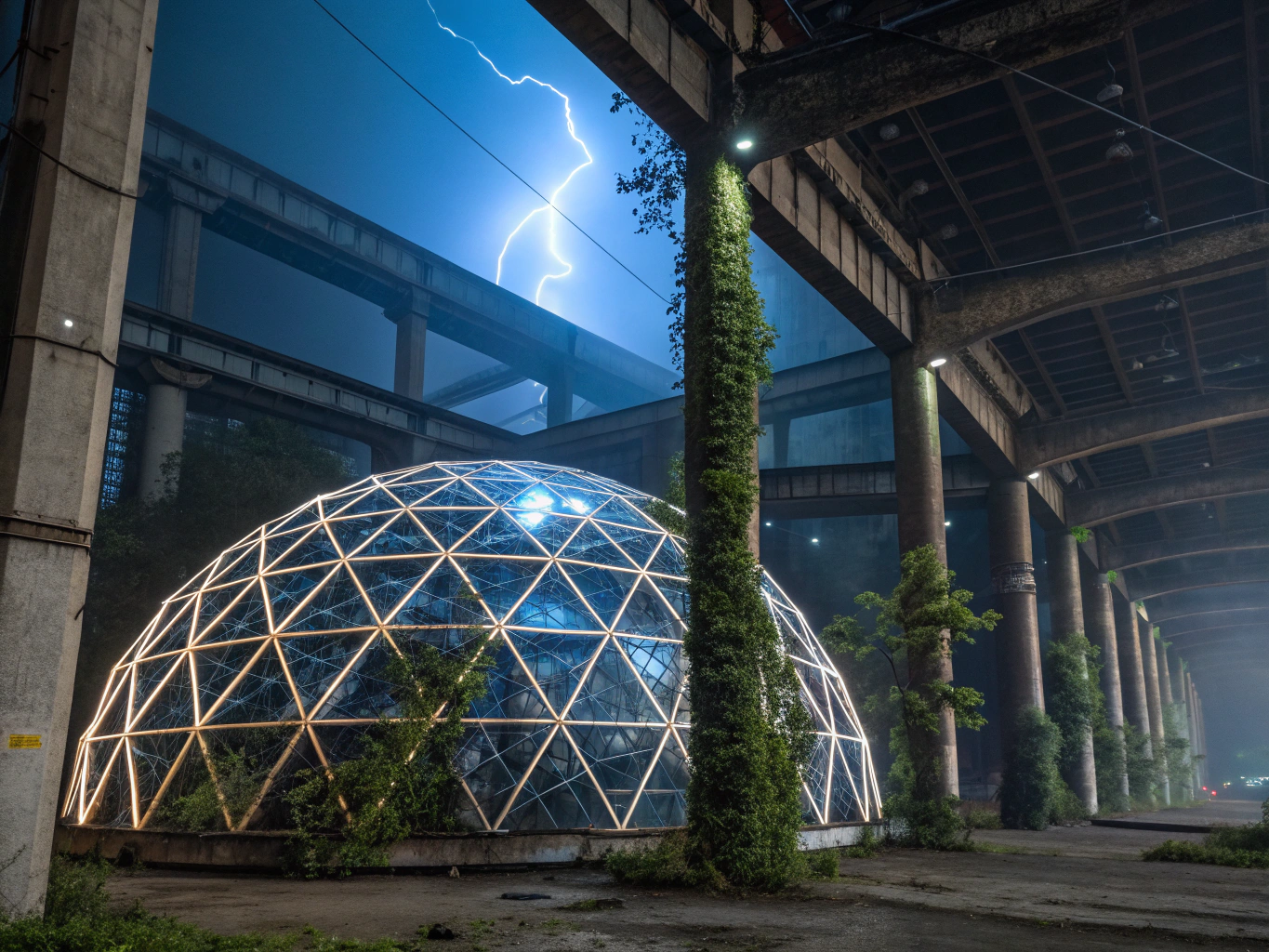 10-meter large-span commercial geodesic event dome utilized for hospitality retreats
