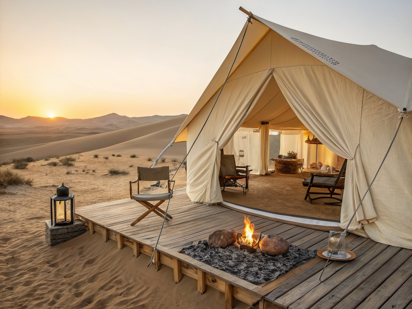 Safari Grand Villa XL multi-room luxury tent setup in desert resort